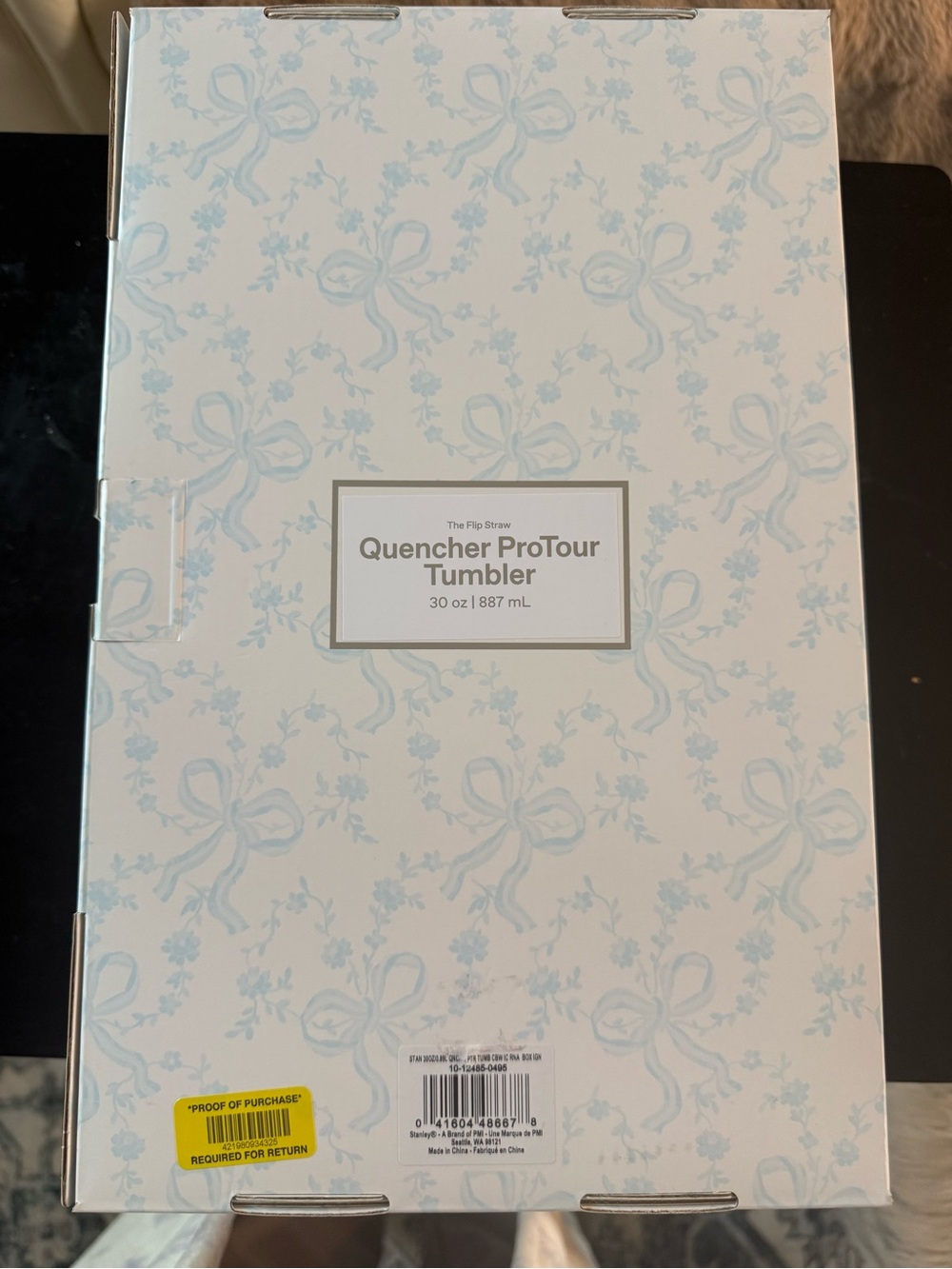 Stanley Travel Mug in Pale Blue & White Floral - Picture 6 of 7